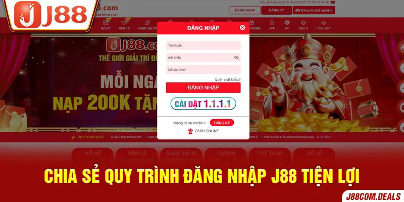 Quy trình đăng nhập J88 tiện lợi