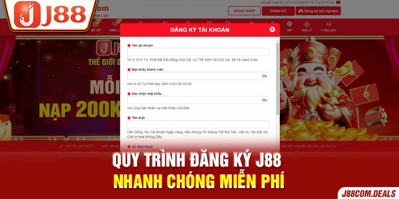 Quy trình đăng ký J88 